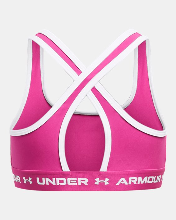 Reggiseno sportivo UA Crossback da ragazza, Pink, pdpMainDesktop image number 1